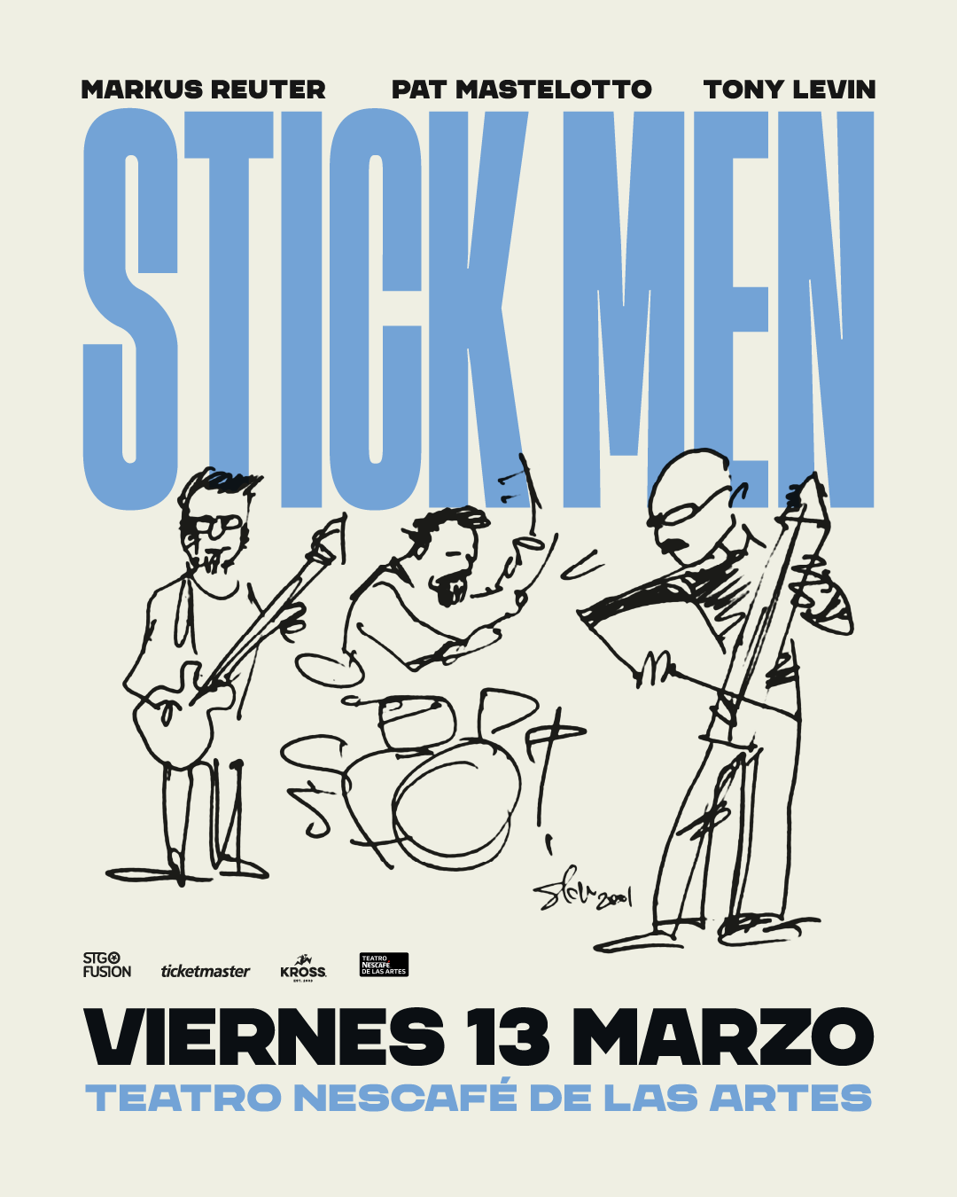 Stick Men regresa a Chile con su música y clásicos de King Crimson 